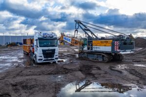 Transport eines Krans