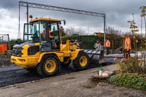 Erschließungsarbeiten für Feuerwehr und Gewerbefläche