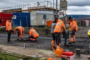 Erschließungsarbeiten für Feuerwehr und Gewerbefläche